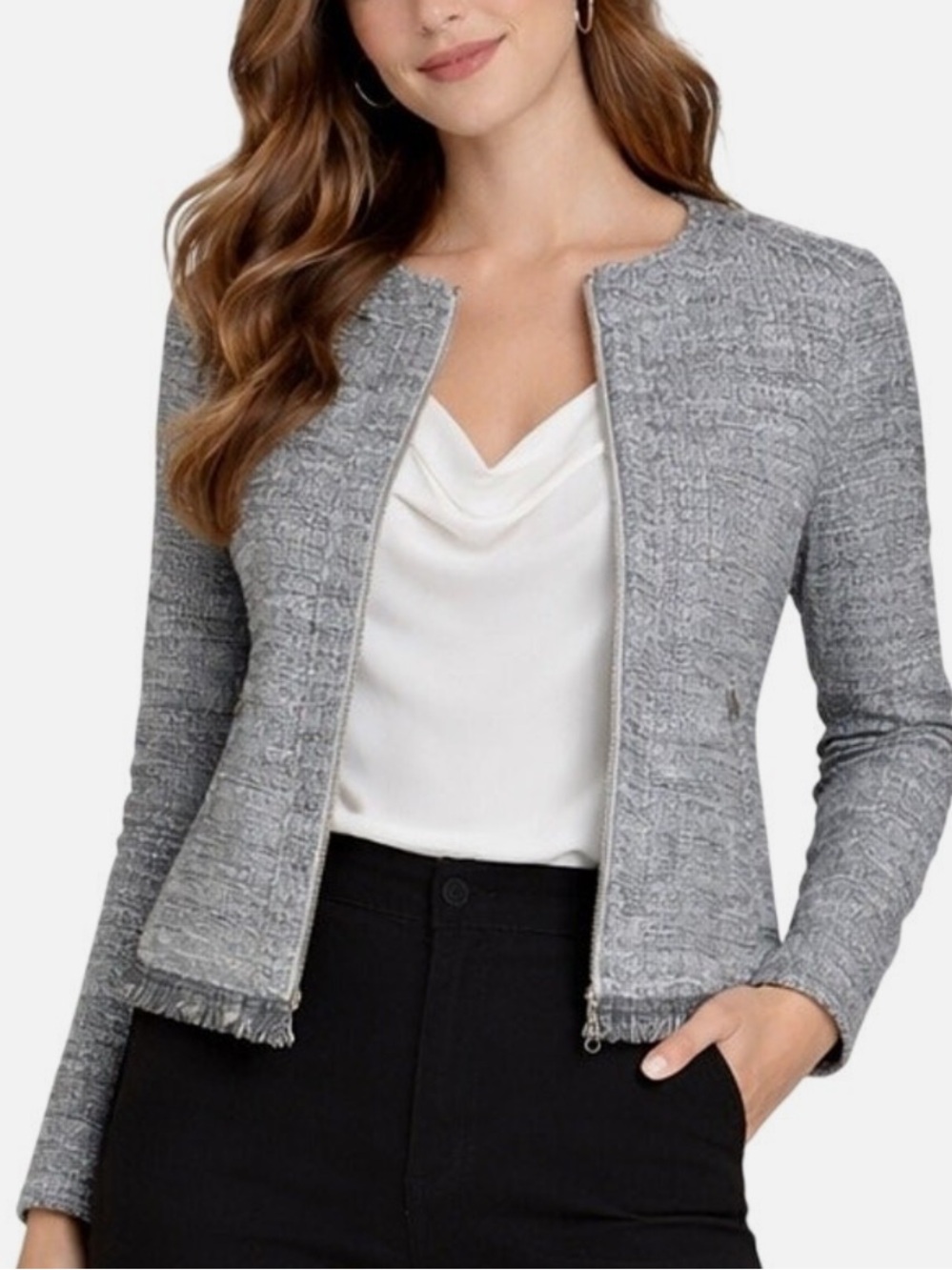 Banana Republic Tweed Short Zip Women's Jacket